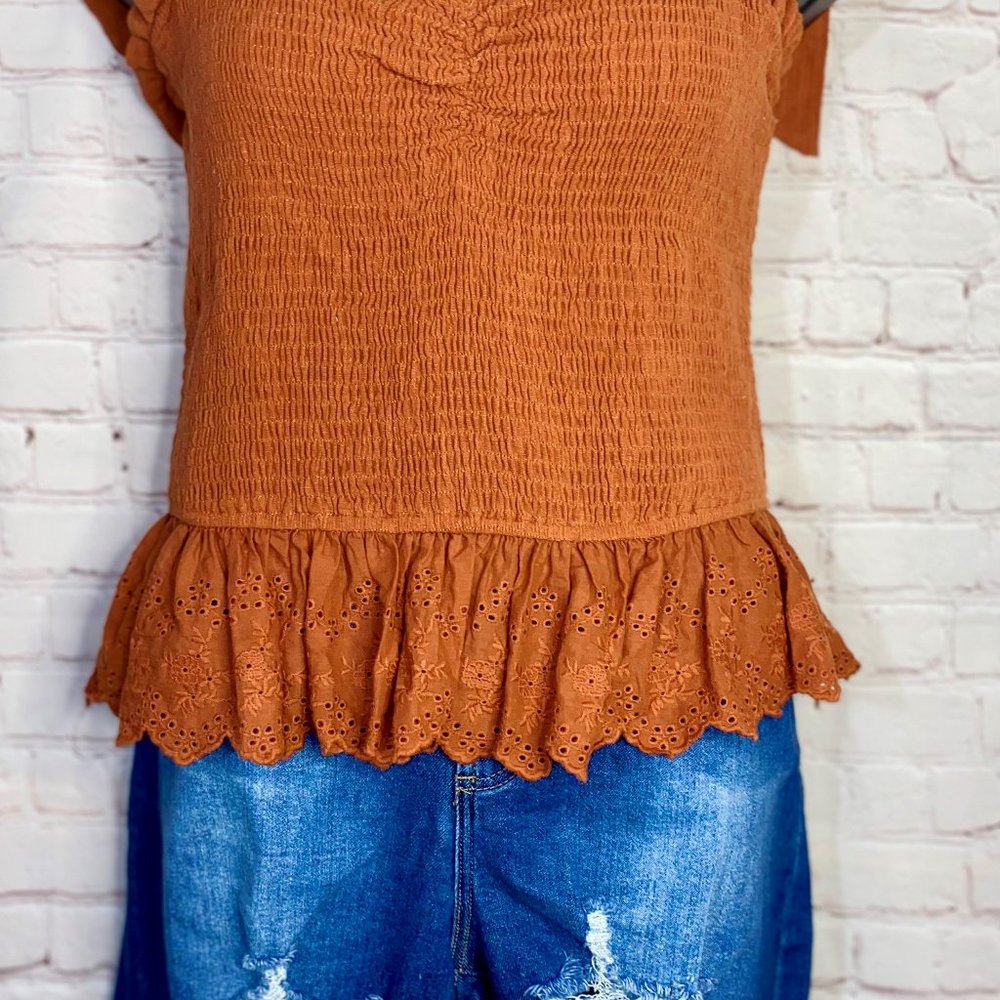 Orange Ruffled Tank Top - Picture 2 of 2